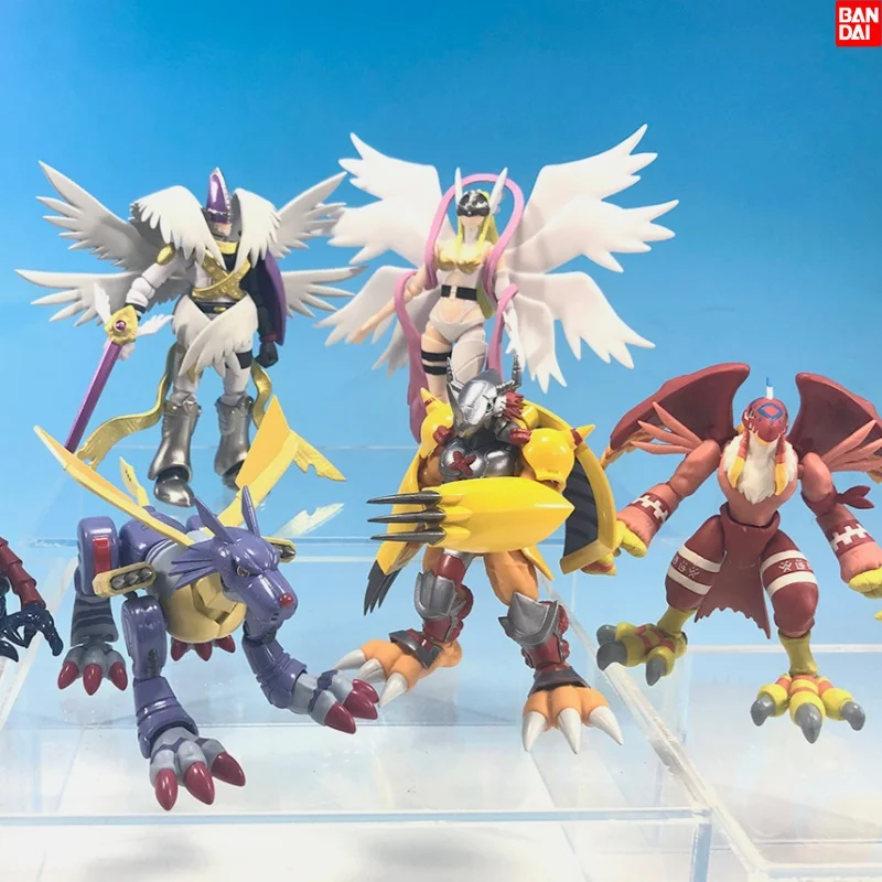Фото Bandai в наличии Digimon 01/02/03 Series Greymon Angewomon Garudamon Metal Garurumon Аниме Фигурка Модель Фигурка Игрушки №2