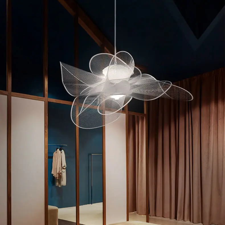 

73/90cm Lotus Chandelier Pendant Lampshade DIY Puzzle Lights Modern Lamp Shade for Light Ceiling Lampshade Decor Indoor