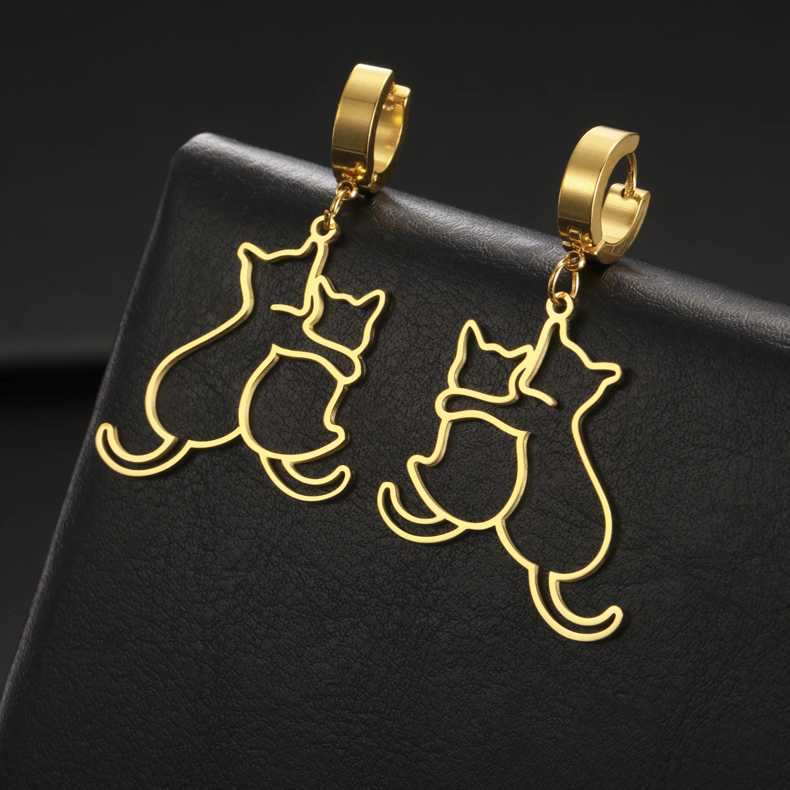 Серьги-подвески для собак и кошек из нержавеющей стали