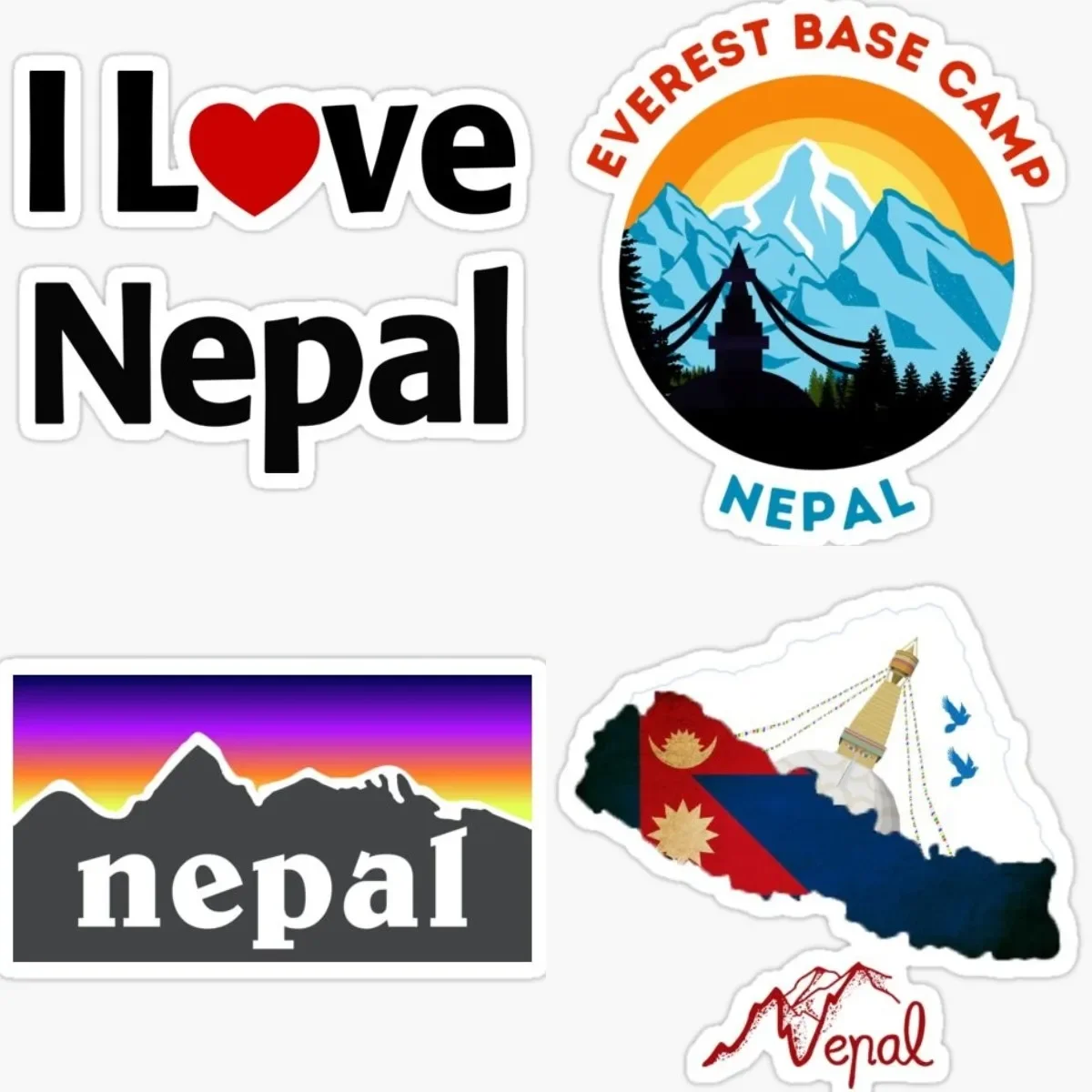 Любовь Непал Флаг Наклейка Автомобиль Грузовик Ван Бампер Окно Чашка для