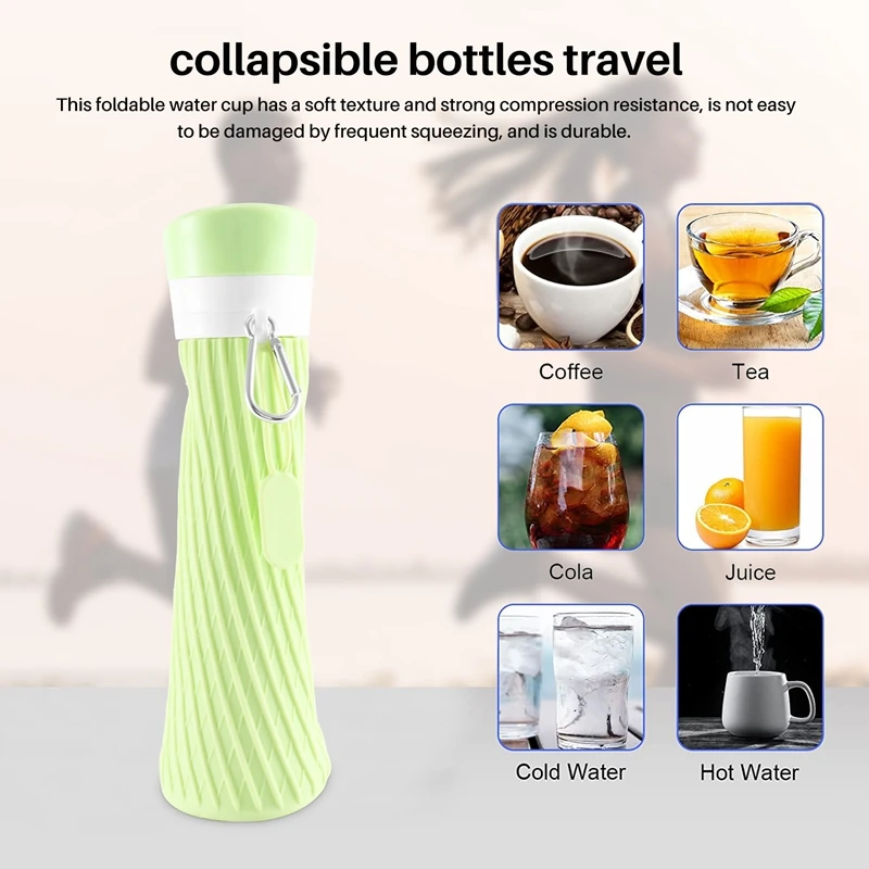 Складная дорожная бутылка для воды многоразовые силиконовые складные бутылки