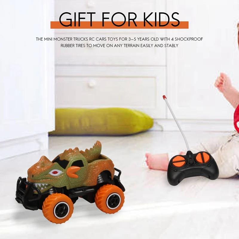 Игрушечный автомобиль-динозавр RC Turck для детей 3-7 лет 4-канальный автомобиль с