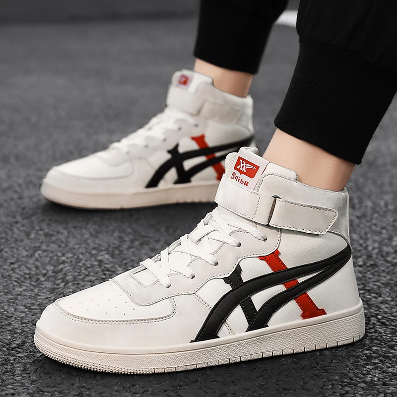 2022 Spring Autumn Classic White High top Sneakers Men Vulcanized Shoes Comfortable Mens Skate Shoes Trainers zapatillas hombre