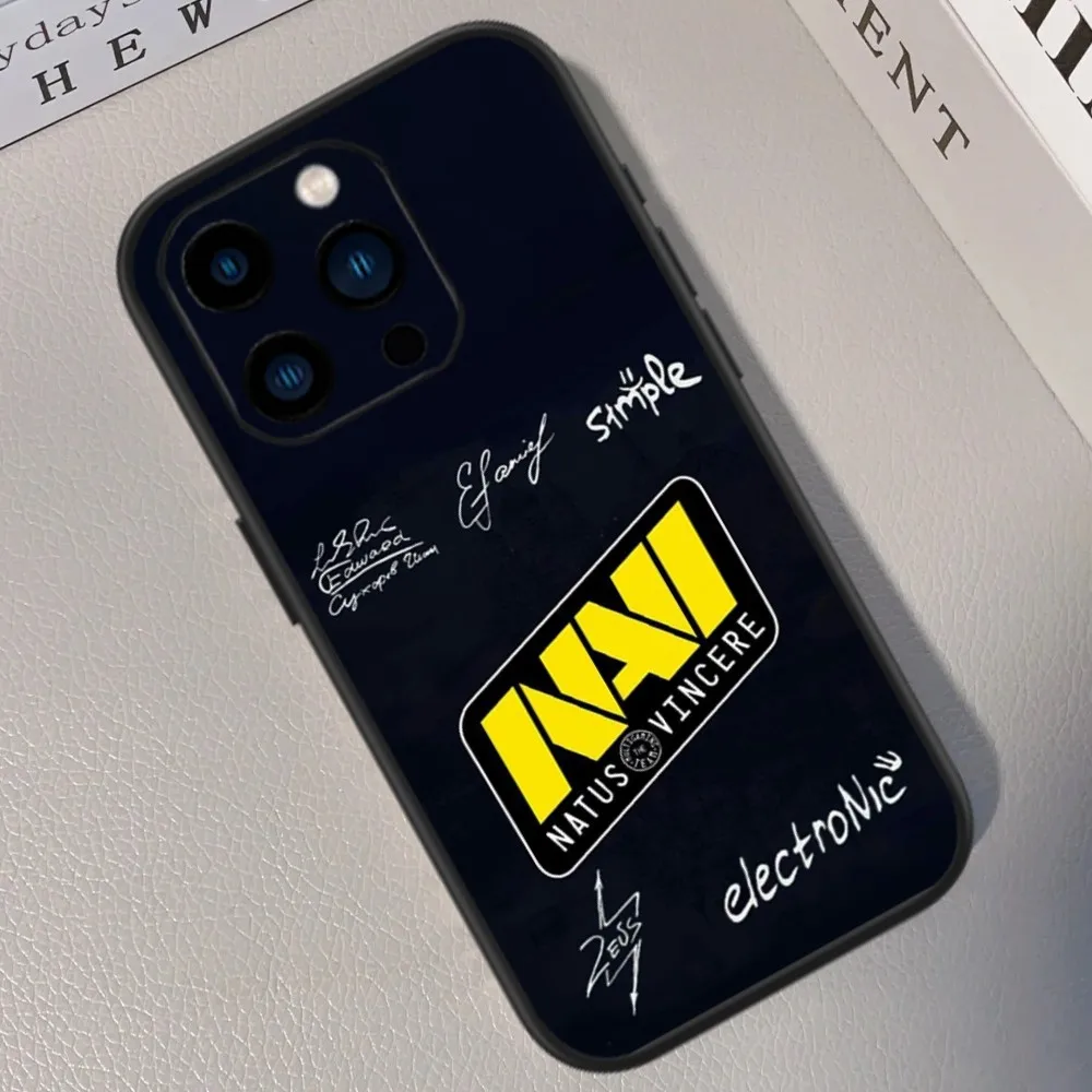 Фото Чехол для телефона игровой команды N-Natus Vincere для iPhone 13 14 15 11 12 Mini Pro Max XR X, черный чехол №2