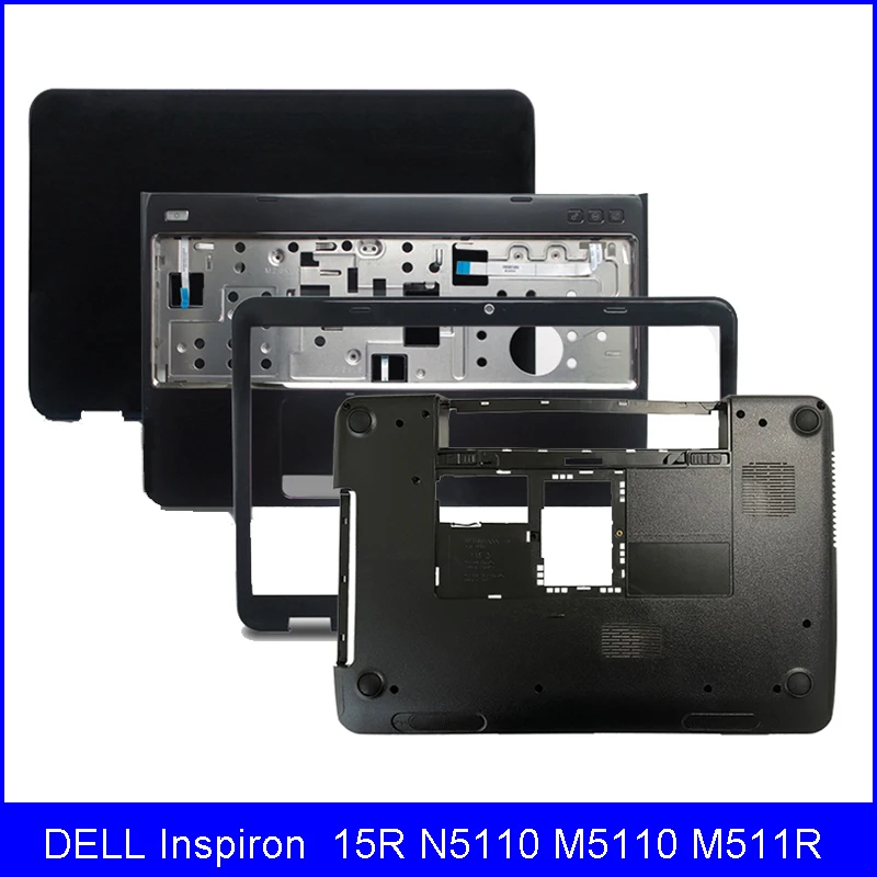

New Laptop LCD Back Cover For DELL Inspiron 15R N5110 M5110 M511R Series Front Bezel Palmrest Bottom Case Hinges Top Black