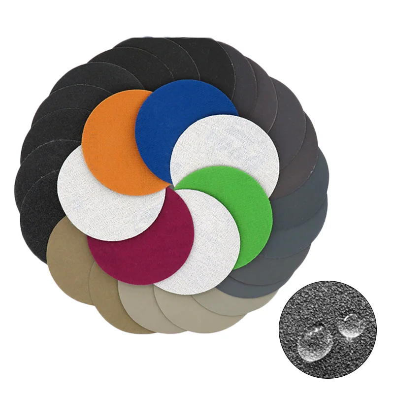 

10PCS 3 Inch 75mm Waterproof Sandpaper 240 To 10000 Grit Hook & Loop Silicon Carbide Sanding Disc Wet/Dry For Polishing Grinding