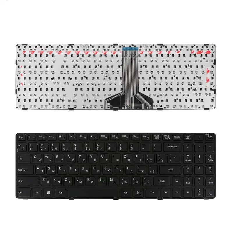 

Ru /Russia Laptop Replacement Keyboard for LENOVO Ideapad 100-15IBD BLACK FRAME BLACK WIN8(Long Cable, )