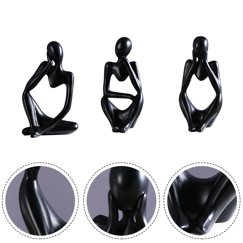 

Nordic Abstract Thinker Statue Resin Figurine Office Home Decoration Desktop Decor Handmade Crafts Sculpture Modern Art
