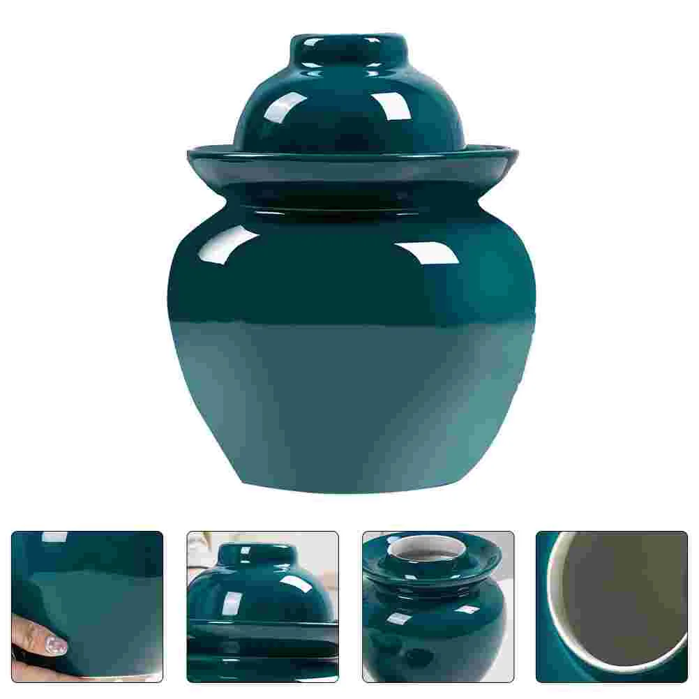 

Jar Crock Ceramic Fermentation Kimchi Pot Pickle Storage Pickles Sauerkraut Canister Containerfermenting Chinese Sealed