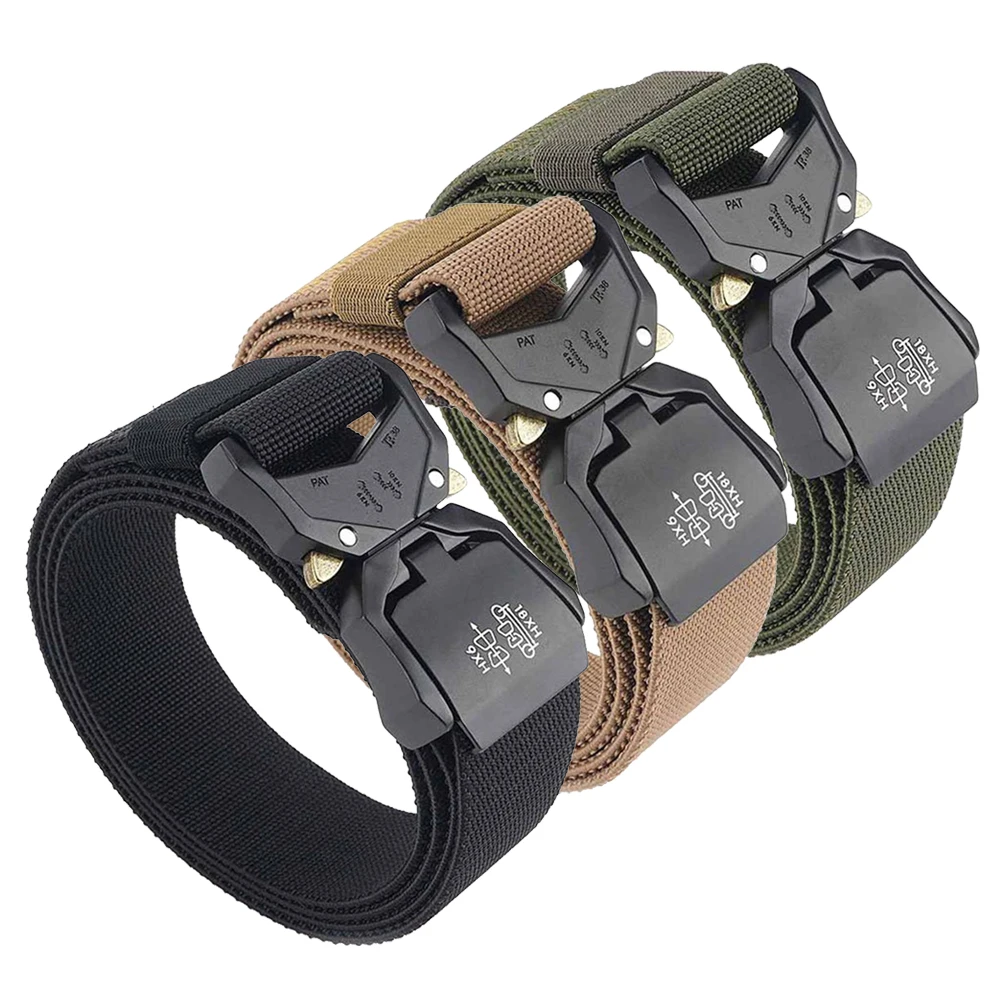 

Армейский стиль, Боевые Ремни, быстросъемный тактический пояс, модный мужской военный холщовый пояс, уличные охотничьи походные инструмент...
