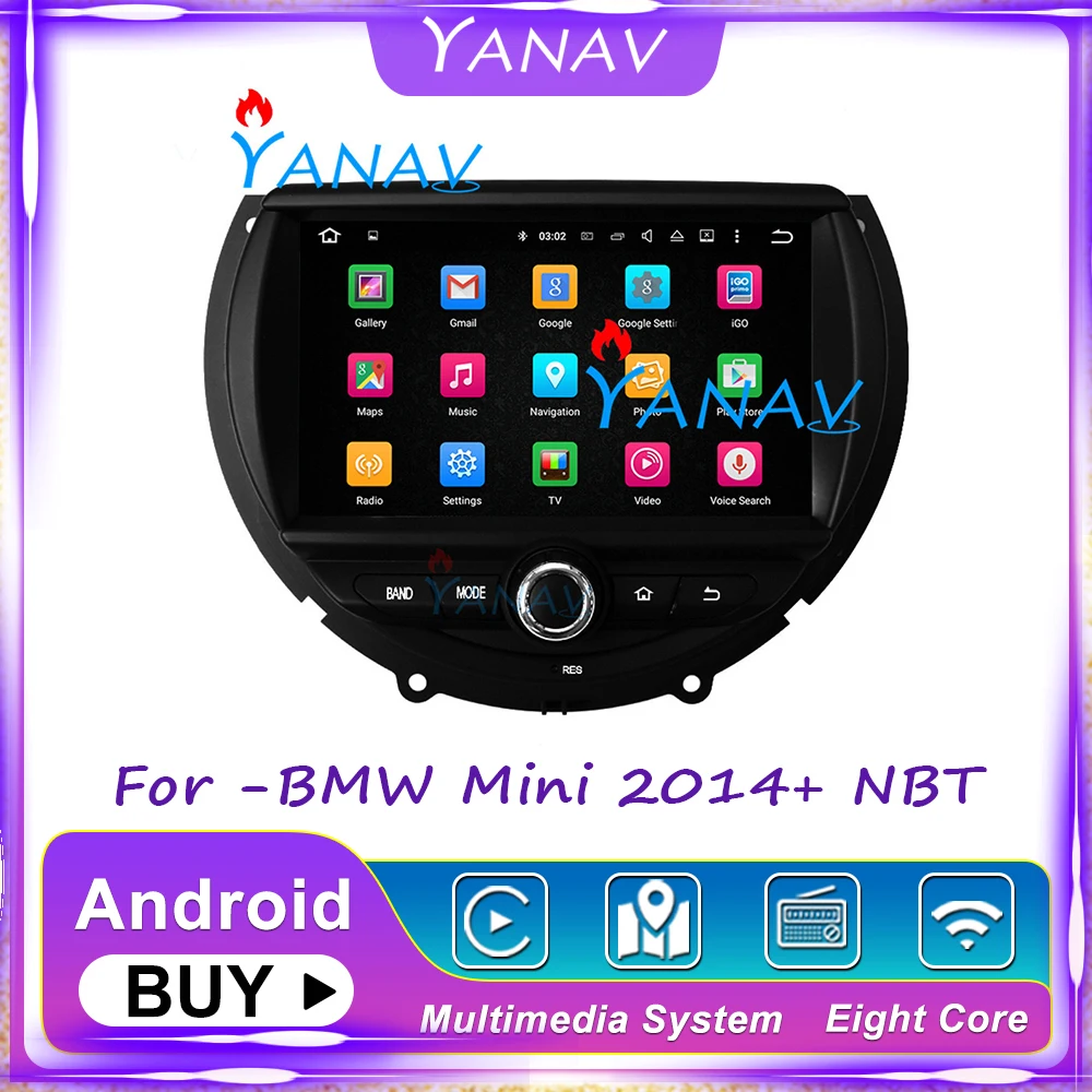 Автомагнитола с сенсорным экраном для BMW Mini 2014 + NBT Android 2 Din GPS-навигация магнитофон