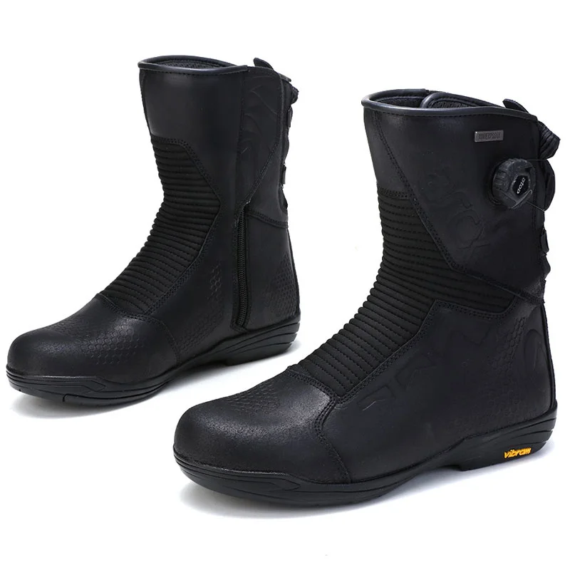 

Мужские мотоциклетные ботинки ARCX, черные водонепроницаемые ботинки из воловьей кожи до щиколотки, стильные гоночные ботинки для верховой е...