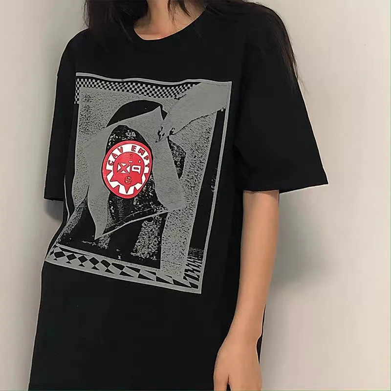 

LIFE C.E CAVEMPT New T-Shirt Picture Overlay Red Label Stamp 3M Reflective Unisex Loose Casual Short Sleeve 2022 Mens T Shirts