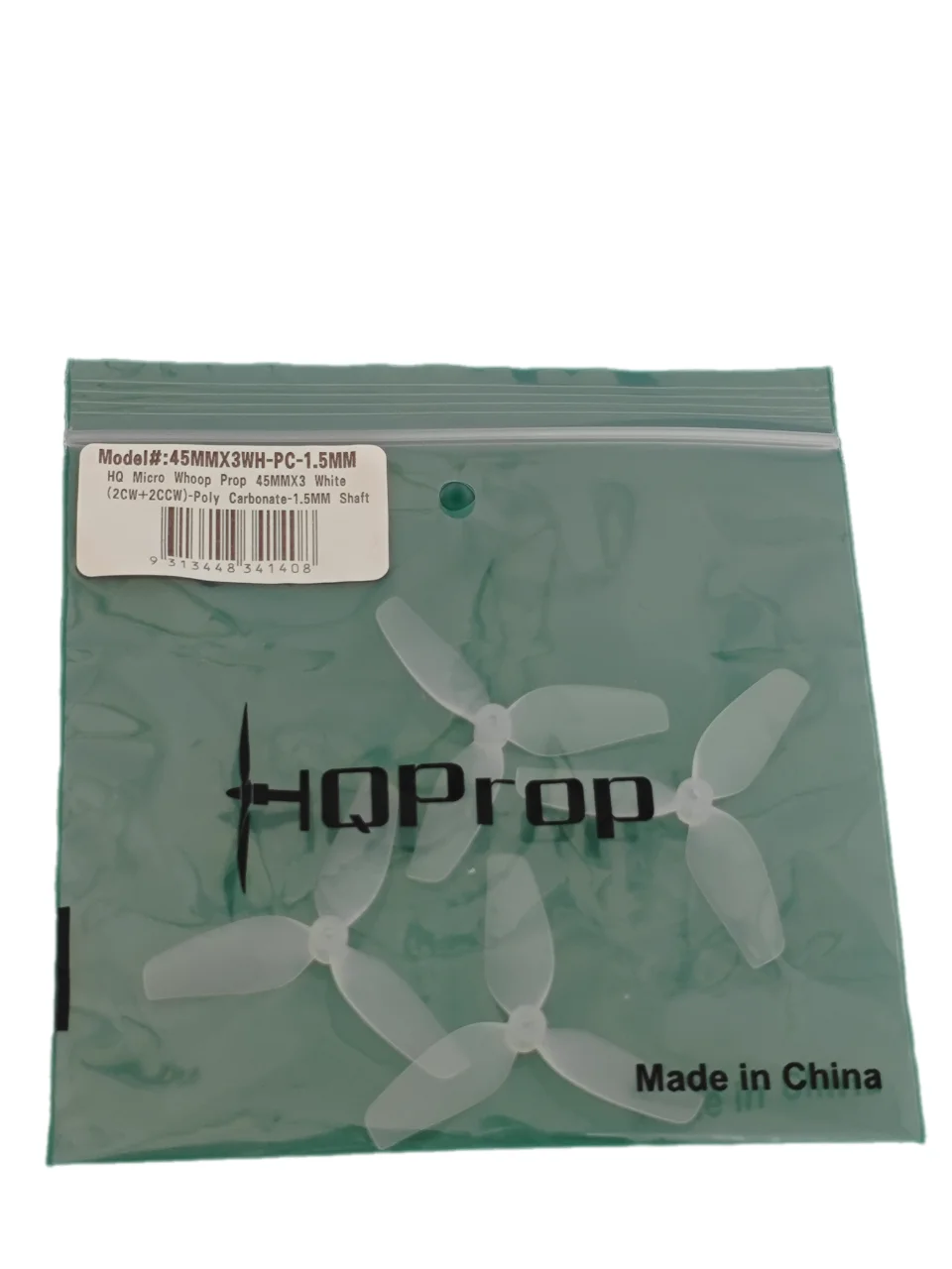 HQProp 45MMX3 1.5mm White propeller