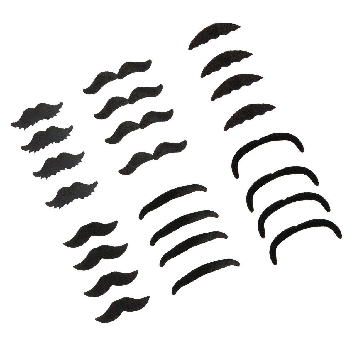 

24pcs Self Adhesive Fake Mustache Set Novelty Mustaches Costume Fake Beards
