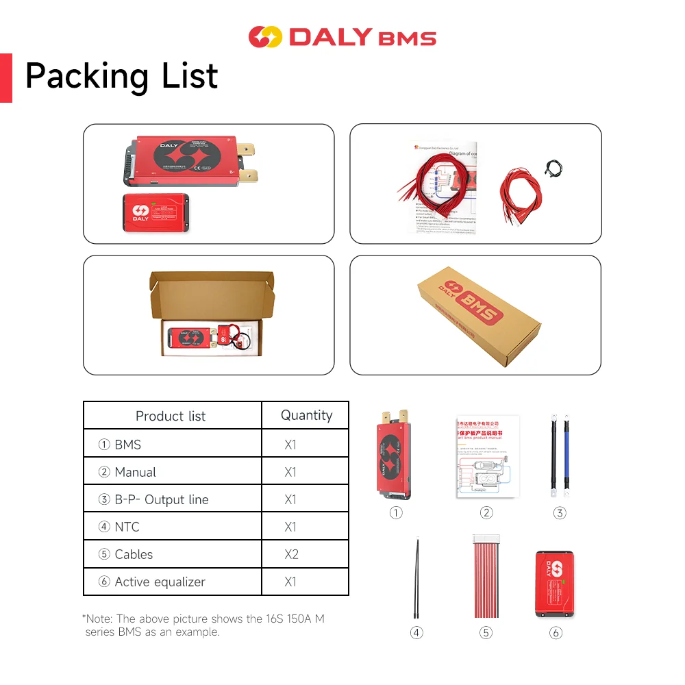 Daly BMS Active Balancer BMS Lifepo4 4S 12V 3S 8S 24V 13S 16S 48V 40A 60A 100A 150A 200A для Li-Ion 3.7V 3.2 Батарея BMS 100Ah (art.: 3920cc04e8a55) - 3920cc04e8a55