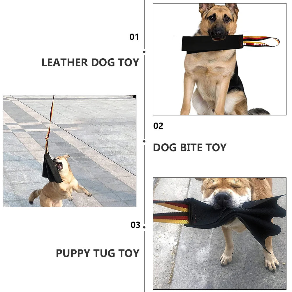 

Leather Dog Tug Outdoor Dog Bite Tug Dog Interactive Pet Tug Supplies