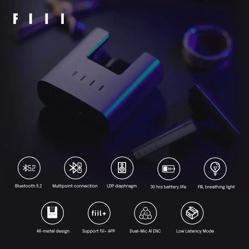 Беспроводные Bluetooth 5 2 наушники FIIL CC Nano английская версия ENC TWS металлический