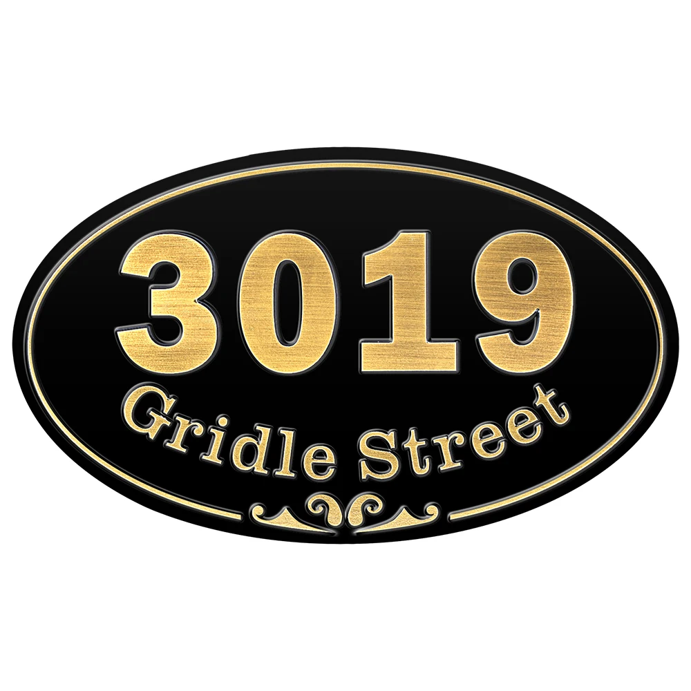 

BILEEDA Personalized Door Plaque House Number Sign Metal Signage Numeros Casa Exterior For Home Street Apartment Mailbox