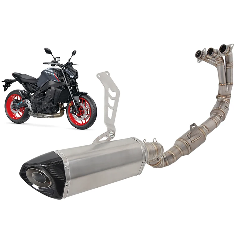 

Titanium Alloy Motorcycle Exhaust Full System For MT-09 FZ-09 XSR900 MT09 2021 Front Link Pipe Catalyst Muffler DB Killer