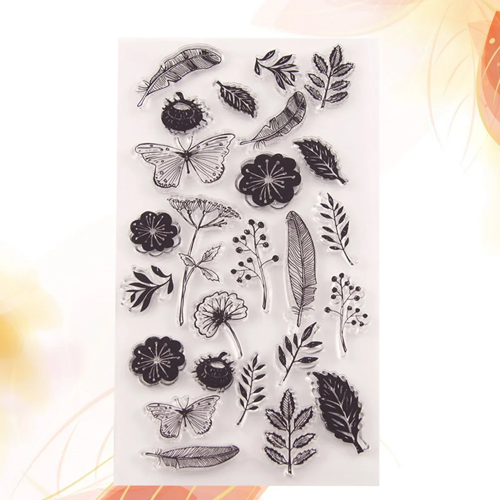 

Stamps Stamp Clear Silicone Seal Set Scrapbookingblock Stamper Photopolymer Stampers Album Diy Letters Animal Makingcraft Leaves