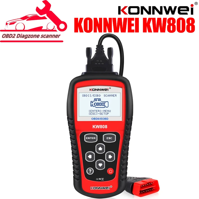 

Автомобильный сканер KONNWEI KW808 OBD 2, автомобильный диагностический сканер OBD2, инструмент для считывания кодов двигателя из фуалта, Odb инструменты для автомобиля KW650