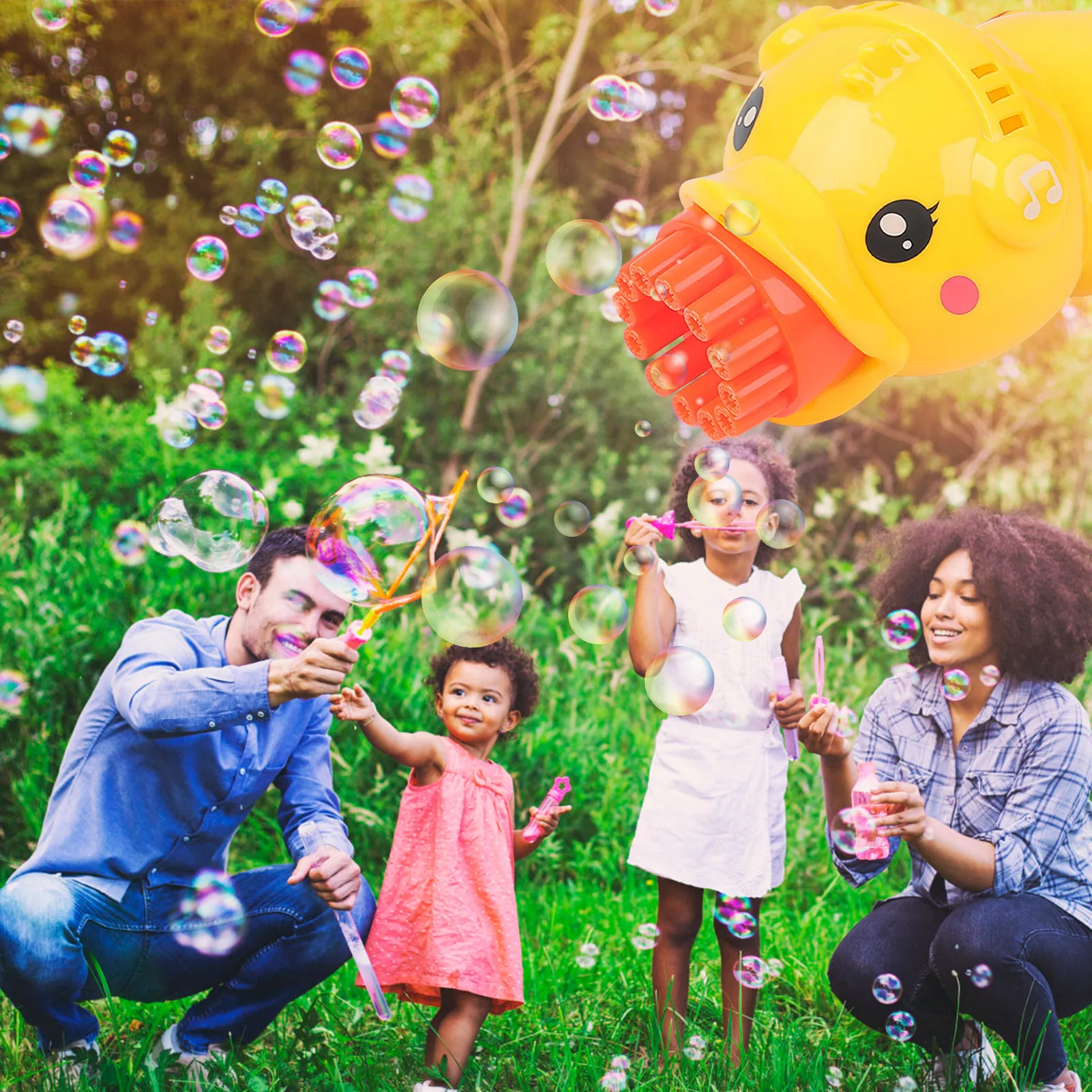 

Duck Bubble Machine For KidsAutomatic Bubble Maker Bubble Blower Bubble Blaster Summertime Outdoor Fun Toy For Boys Girls