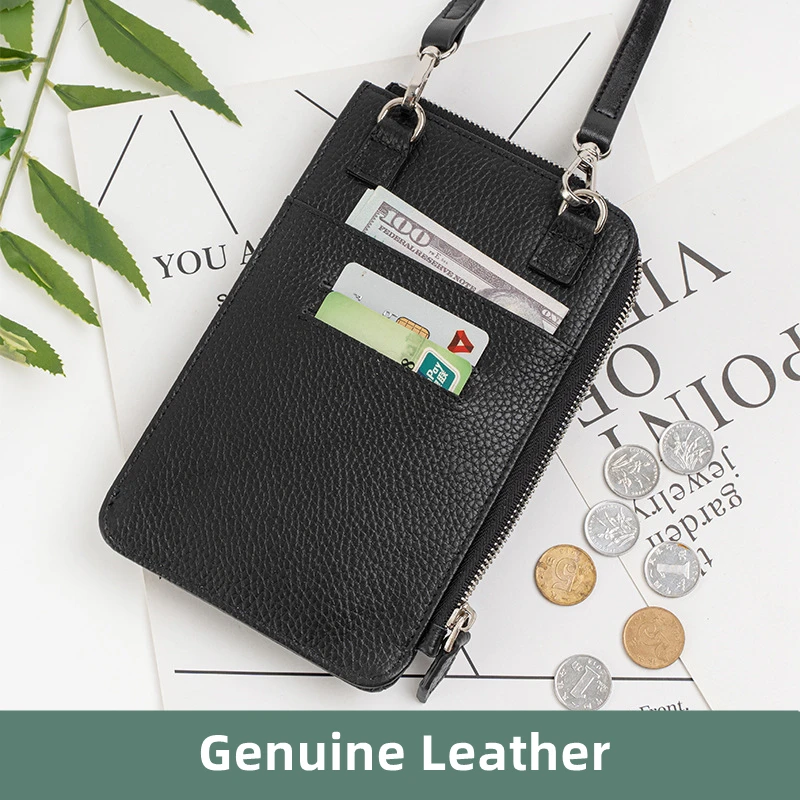 

2023 Fashion Genuine Leather Phone Crossbody Bag Women Mini PU Leather Shoulder Messenger Bag New Ladies Luxury Phone Purse
