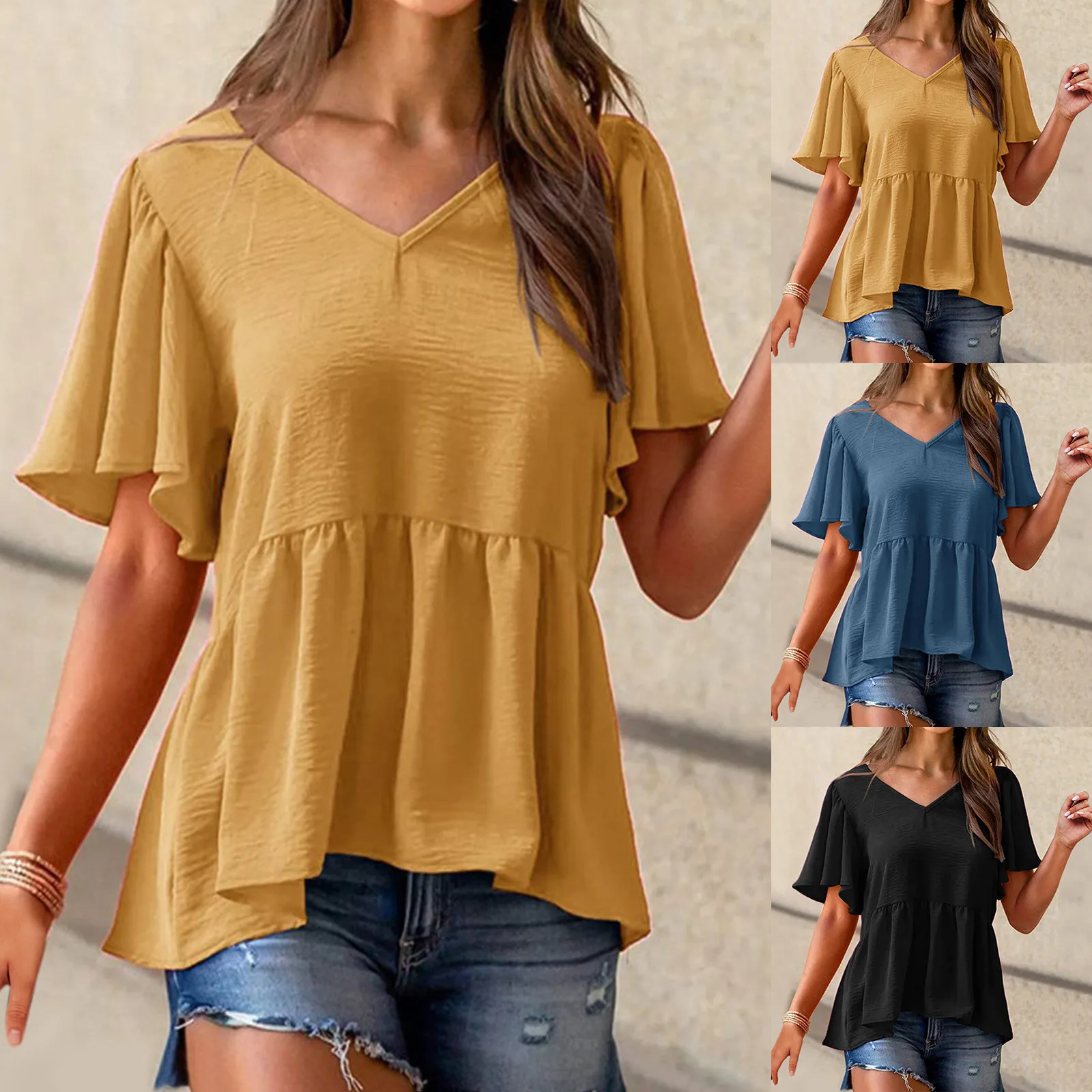 

Футболка женская из хлопка и льна, Свободный Повседневный Топ с принтом и коротким рукавом, на пуговицах, одежда