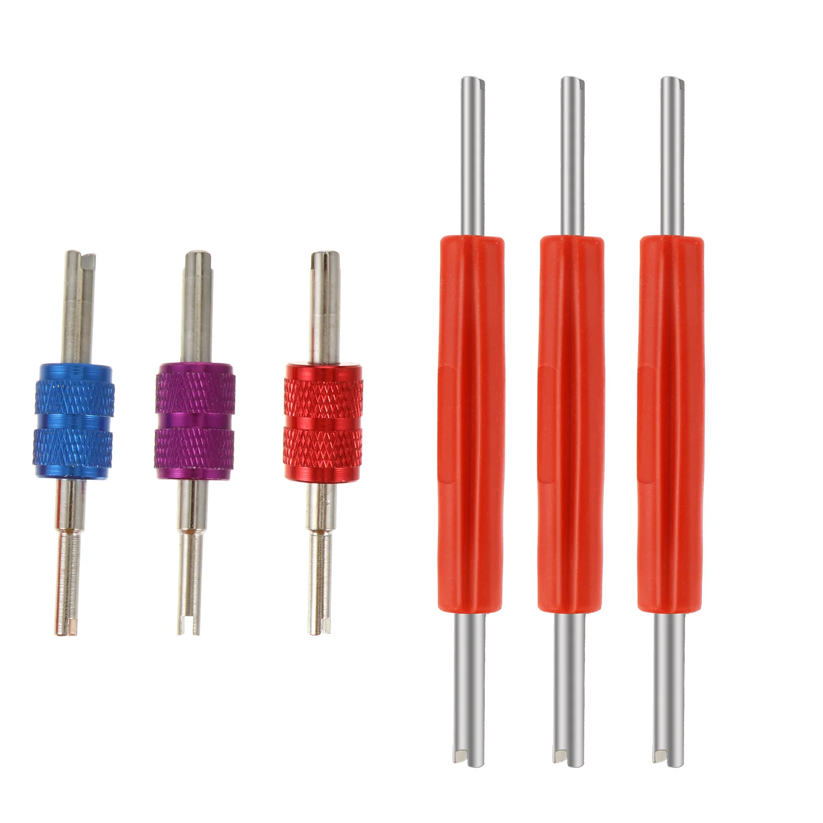

6 Pcs Valve Removal Tool Core Remover Tire Air Conditioning Spool Detach Cycling Accessories Repair tools