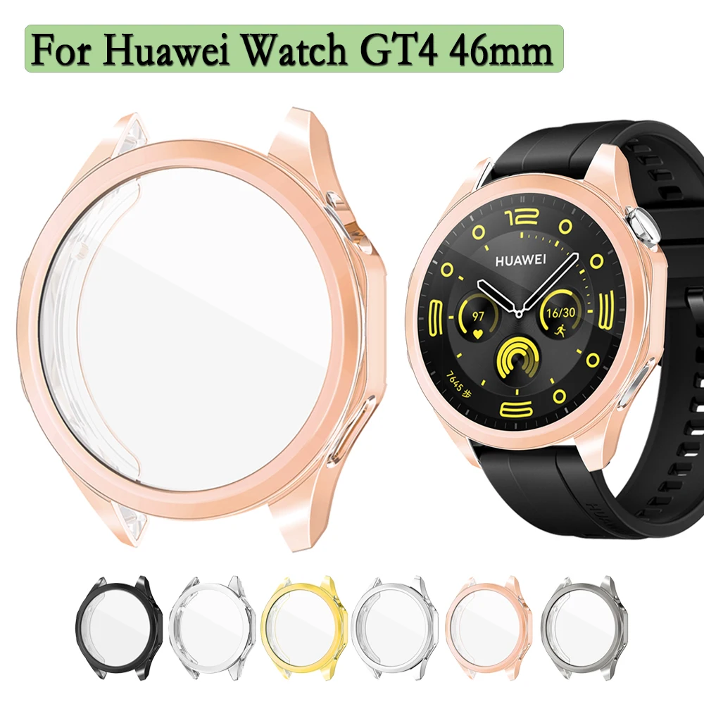Чехол из ТПУ для Huawei Watch GT4 46 мм высококачественный мягкий защитный чехол экрана