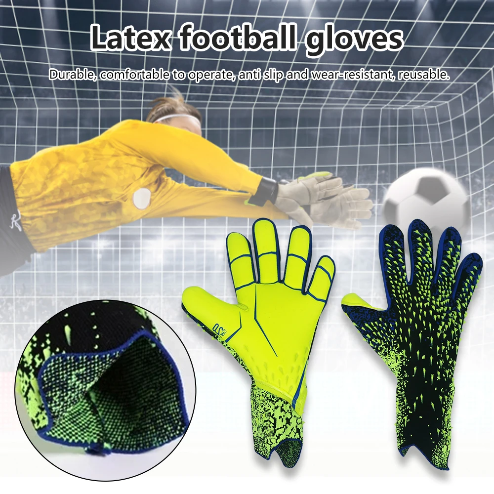 Latex Goalkeeper Gloves Thickened Football Professional Protection Adults Teenager Goalkeeper Soccer Goalie Football Gloves