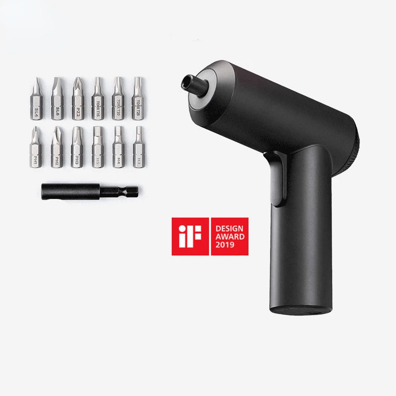 

Xiaomi Mijia Cordless Rechargeable Screwdriver 3.6V 2000mAh Li-ion 5N.m Electric Screwdriver with 12Pcs S2 Screw Bits(In Stock)