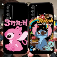 disney cartoon stitch phone case for huawei honor 10 v10 10i 10 lite 20 v20 20i 20 lite 30s 30 lite pro liquid silicon carcasa