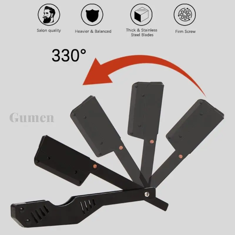 Мужская подмышка для волос и бороды черный металлический парикмахерский ручной