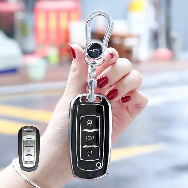 Фото Чехол для ключей Geely Emgrand 7 GX3 Atlas GS NL3 Gili Emgrand 7 EX7 GT GC9 из ТПУ с брелоком-протектором №3