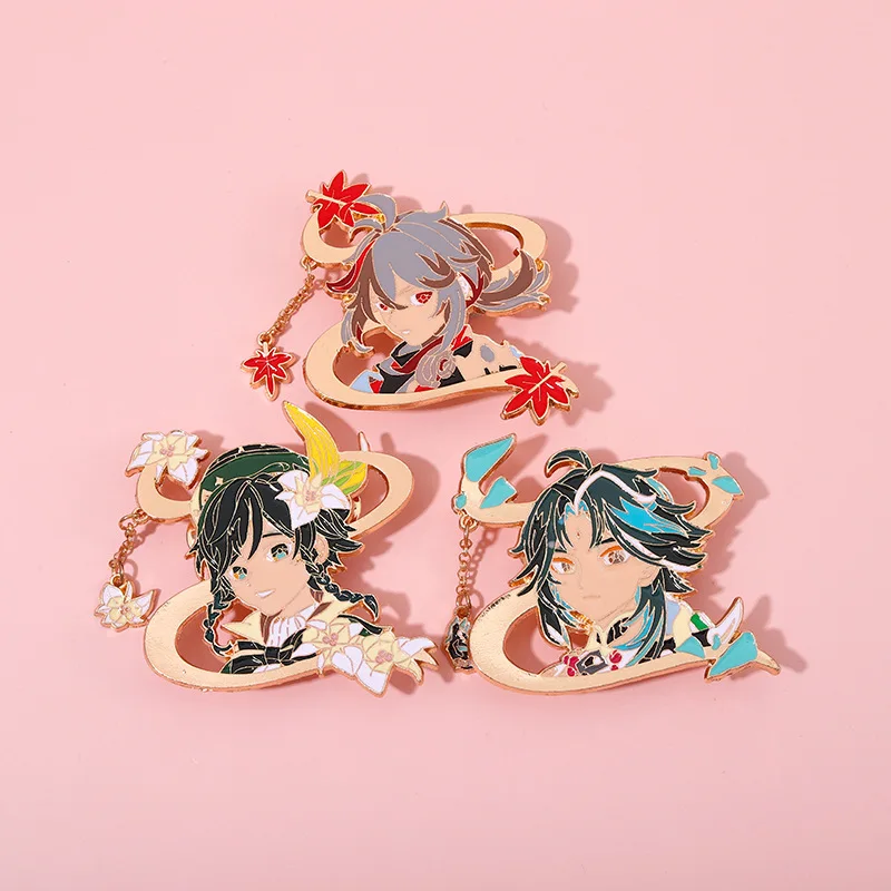 

Japanese Anime Avatar Fashion Inuyasha Lapel Pins Enamel Friends Badges Genshin Impact Studio Ghibli Manga Brooches For Women