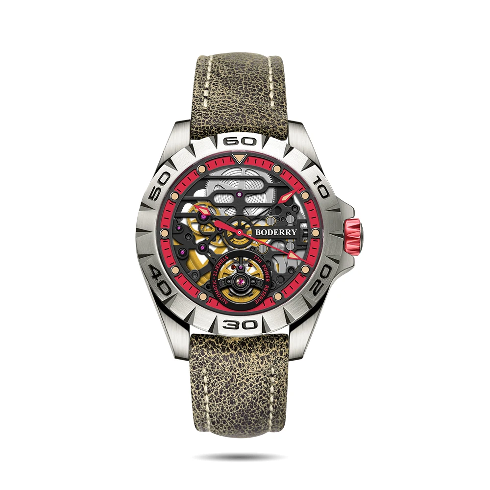 Мужские автоматические часы Boderry спортивные мужские 40 мм титановый чехол
