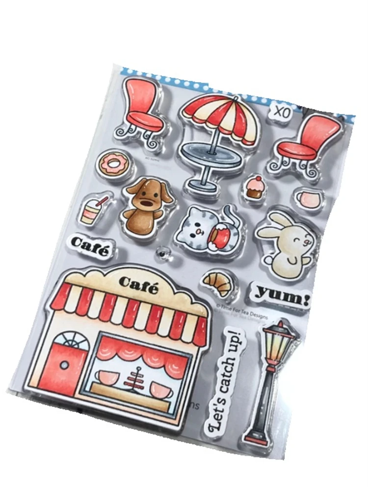 Новое поступление 2022 прозрачные штампы кофейные животные печать для сделай сам