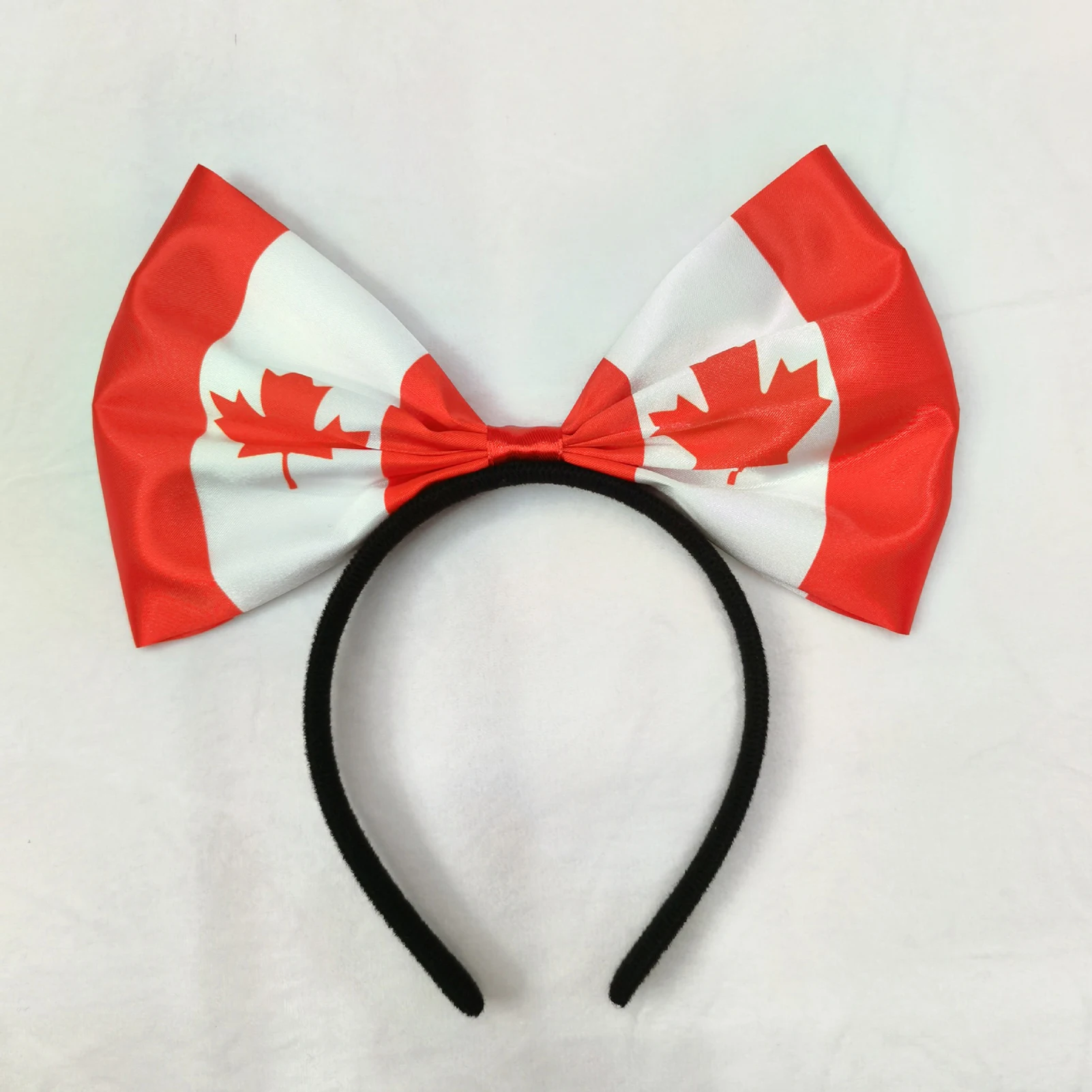 

Canada Day Headband Canadian Flag Patriotic Headband Girl Bowknot Headwear Bow Hair Band Maple Leaf Bow Hair Hoop