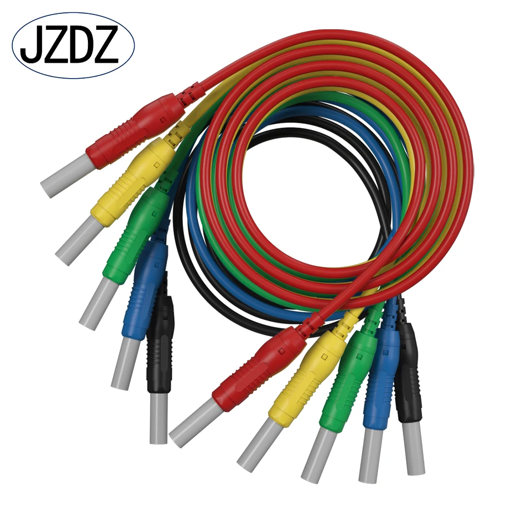 JZDZ 5 шт. 4 мм выдвижная безопасная вилка типа банан тестовый провод 1 м