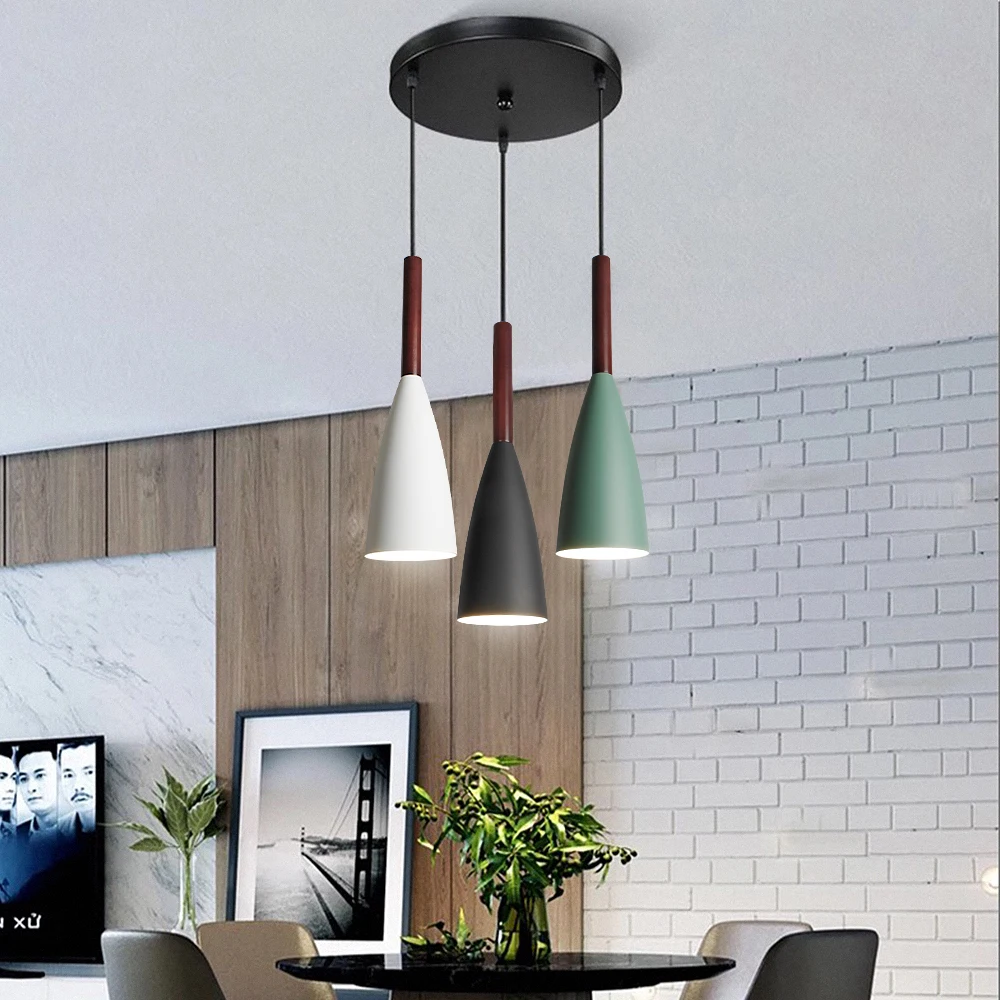 

3 Heads Modern Pendant Light Hanging Lamp for Ceiling Dinning Room Restaurant Bedroom Loft Home Decor Nordic Aluminum Fixture