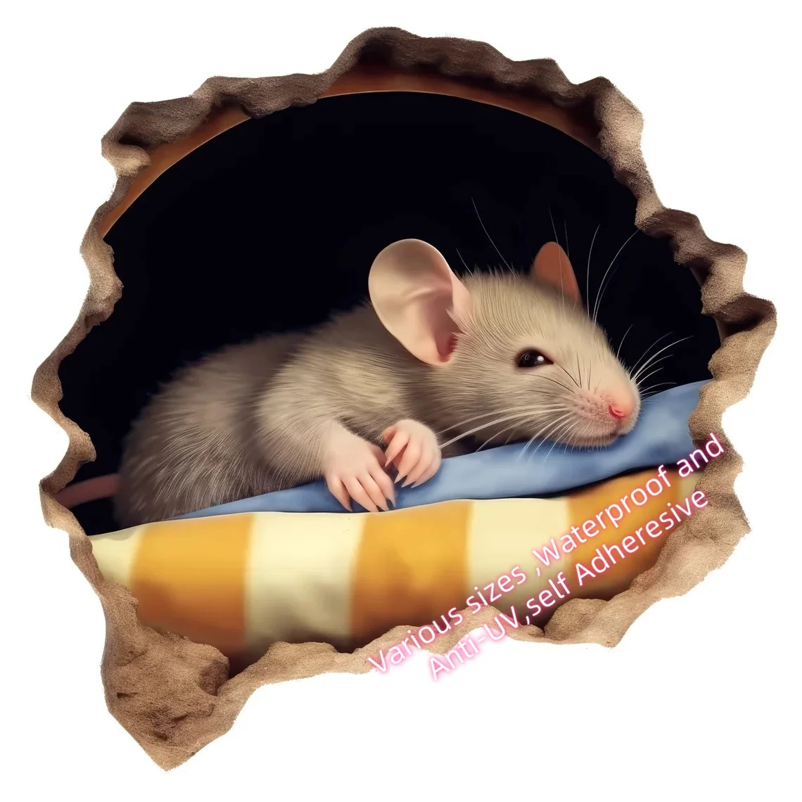 Автомобильные уличные наклейки Three Ratels X44 милые отверстия для мыши перерыва в