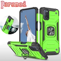 shockproof armor phone case for oppo a3s a5 a5s a7 a9 car holder with ring protection cover for oppo a15 a32 a52 a54 a72 a73 a92