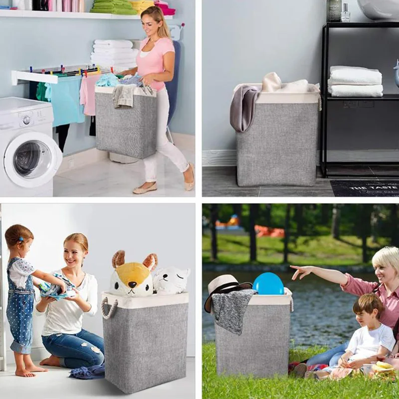 Pаспродажа Складная грязеотталкивающая корзина для белья, игрушек, водонепроницаемая большая корзина с сетчатой сумкой, органайзер для ванной комнат... Купить Складная грязеотталкивающая корзина для белья, игрушек, водонепроницаемая большая корзина с сетчатой сумкой, органайзер для ванной комнат...