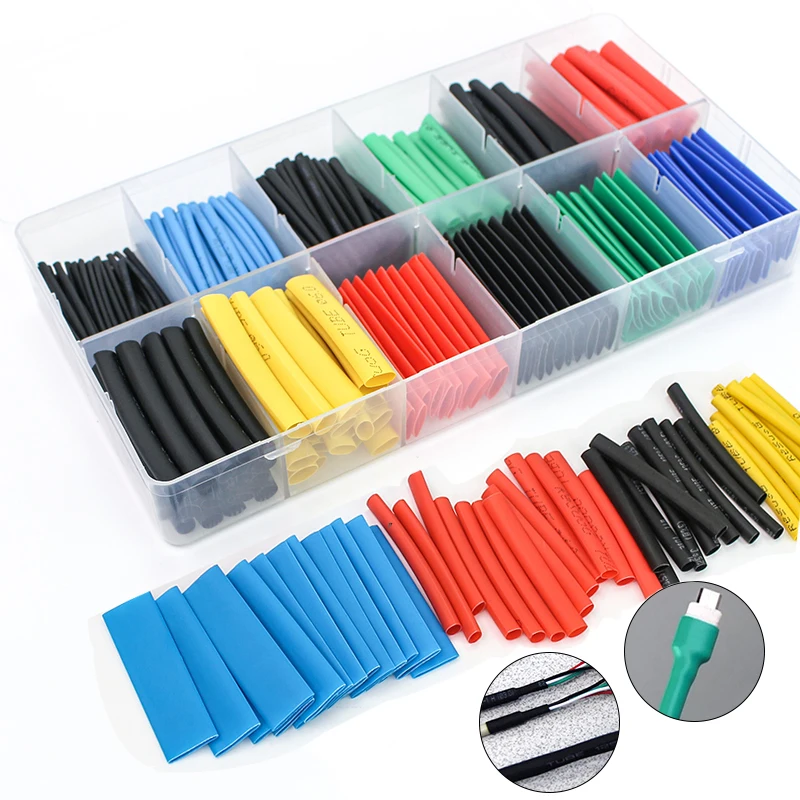

2:1 Thermoresistant Tube Heat Shrink Wrapping KIT Termoretractil Heat Shrink Tube Assorted Pack Wire Cable Insulation Sleeve 3:1
