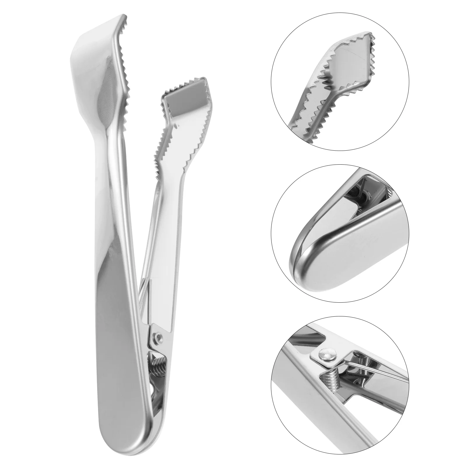 

Stainless Steel Ice Clip Mini Cubes Multifunctional Ice Clamp Tong Tooth