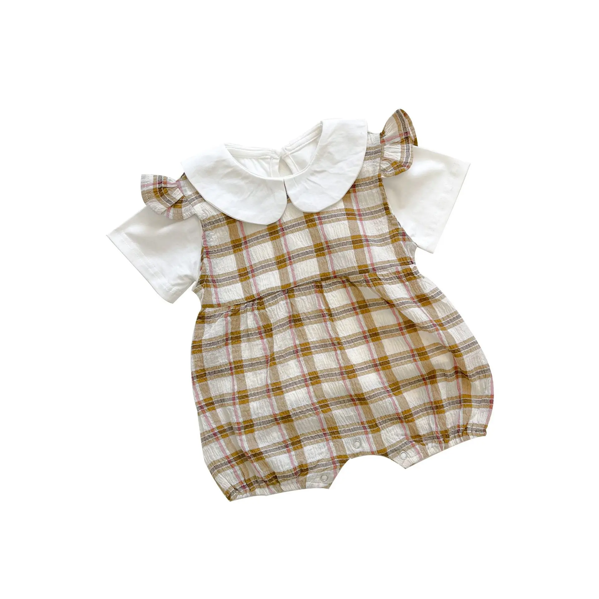 Винтажная одежда для маленьких девочек комбинезон рубашка комплект одежды