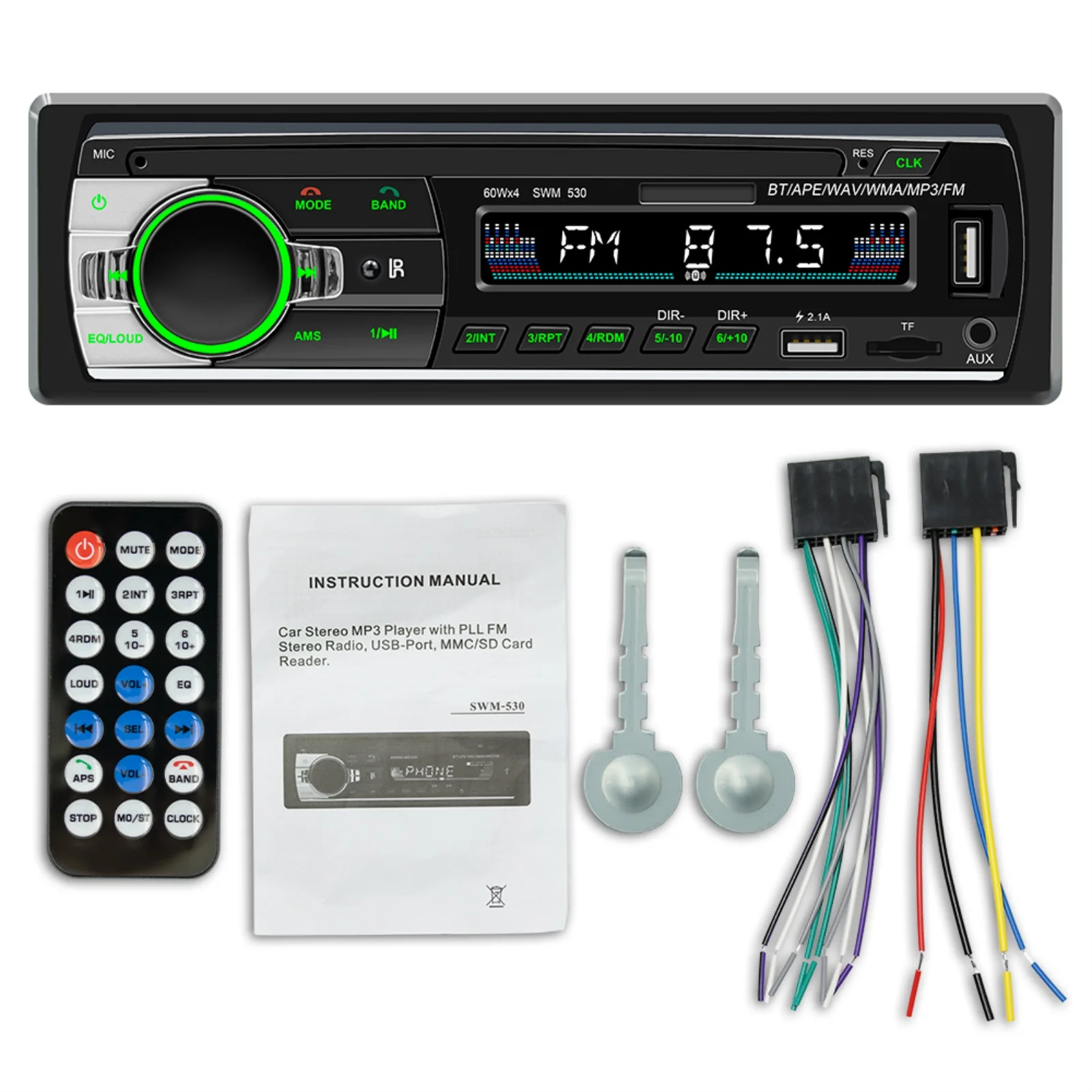 

1 DIN Car Radio Car Audio Blue-tooth MP3 Audio Player USB/SD Car Stereo Radio FM Audio Stereo Receiver Music Player Mp3 Player