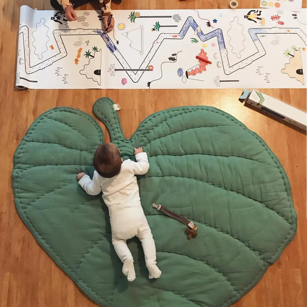 

Leaf Shape Cotton Blends Creeping Nursery Baby Play Mat Game Blanket Thickened Room Decoration Soft Crawling Carpet Floor Infant